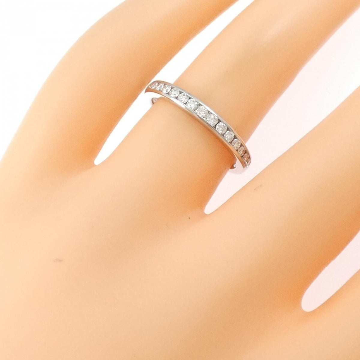 Tiffany Half Circle Channel Setting Ring — view 6