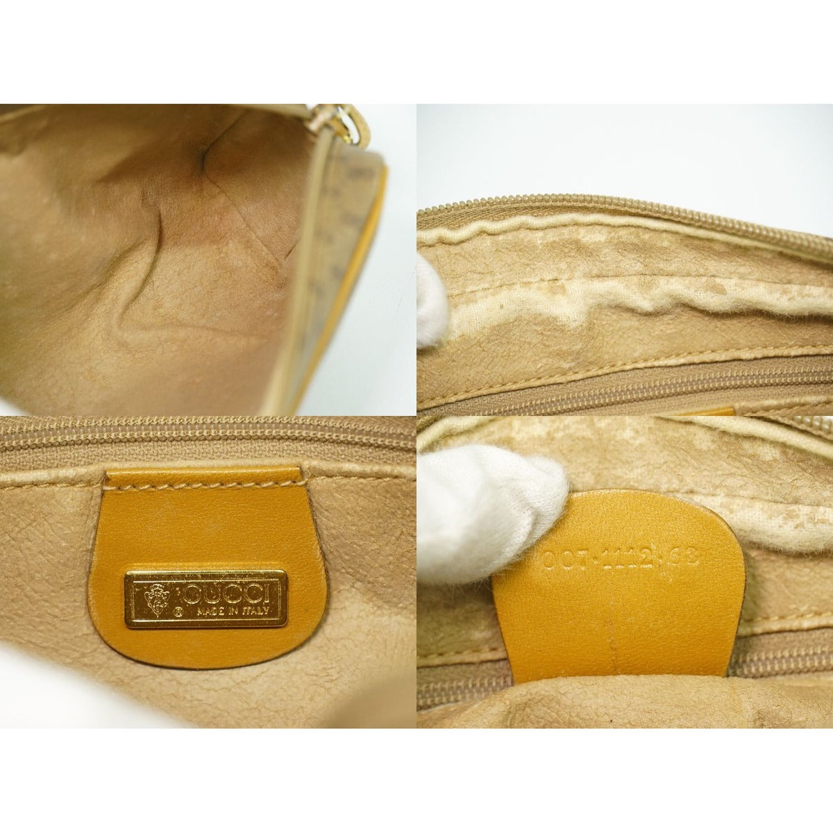 Gucci Vintage Micro GG Shoulder Bag Pochette Brown — view 9