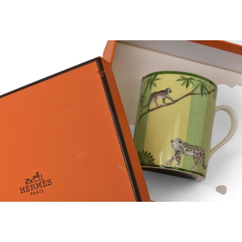 Hermes Mug Ceramic Africa Green White — view 6