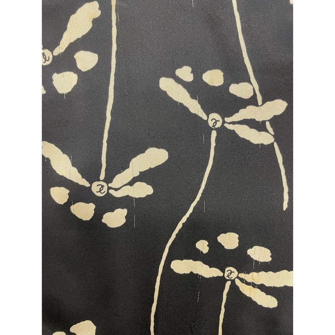 Chanel Silk Floral Sleeveless Dress Black 38 Vintage 98P — view 6
