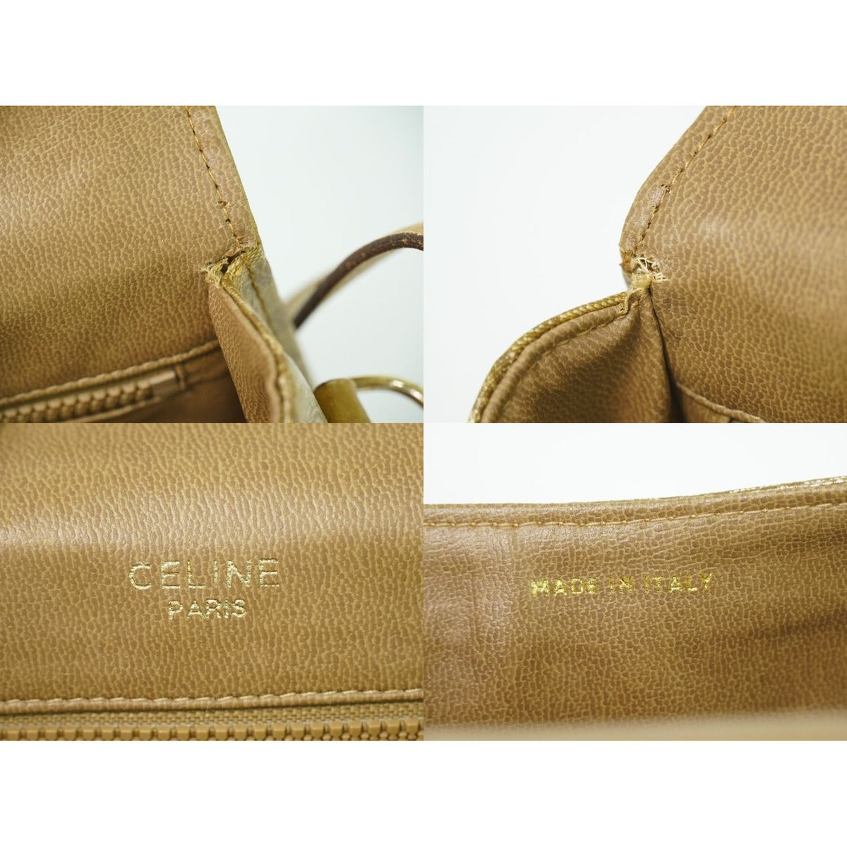 Celine Macadam Shoulder Bag Pochette Beige Outside — view 9