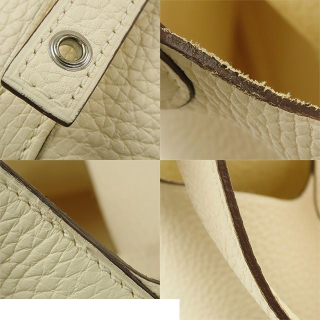 Hermes Picotin Lock MM Nata Silver Taurillon Handbag — view 8