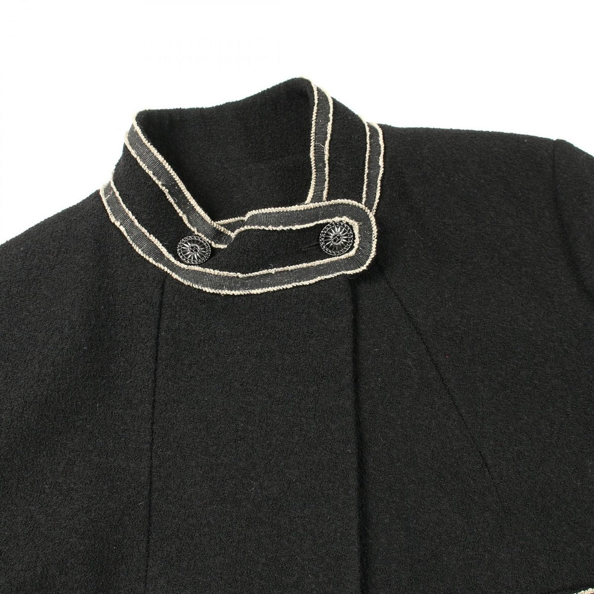 Chanel CC Logo Button Wool Jacket — view 8