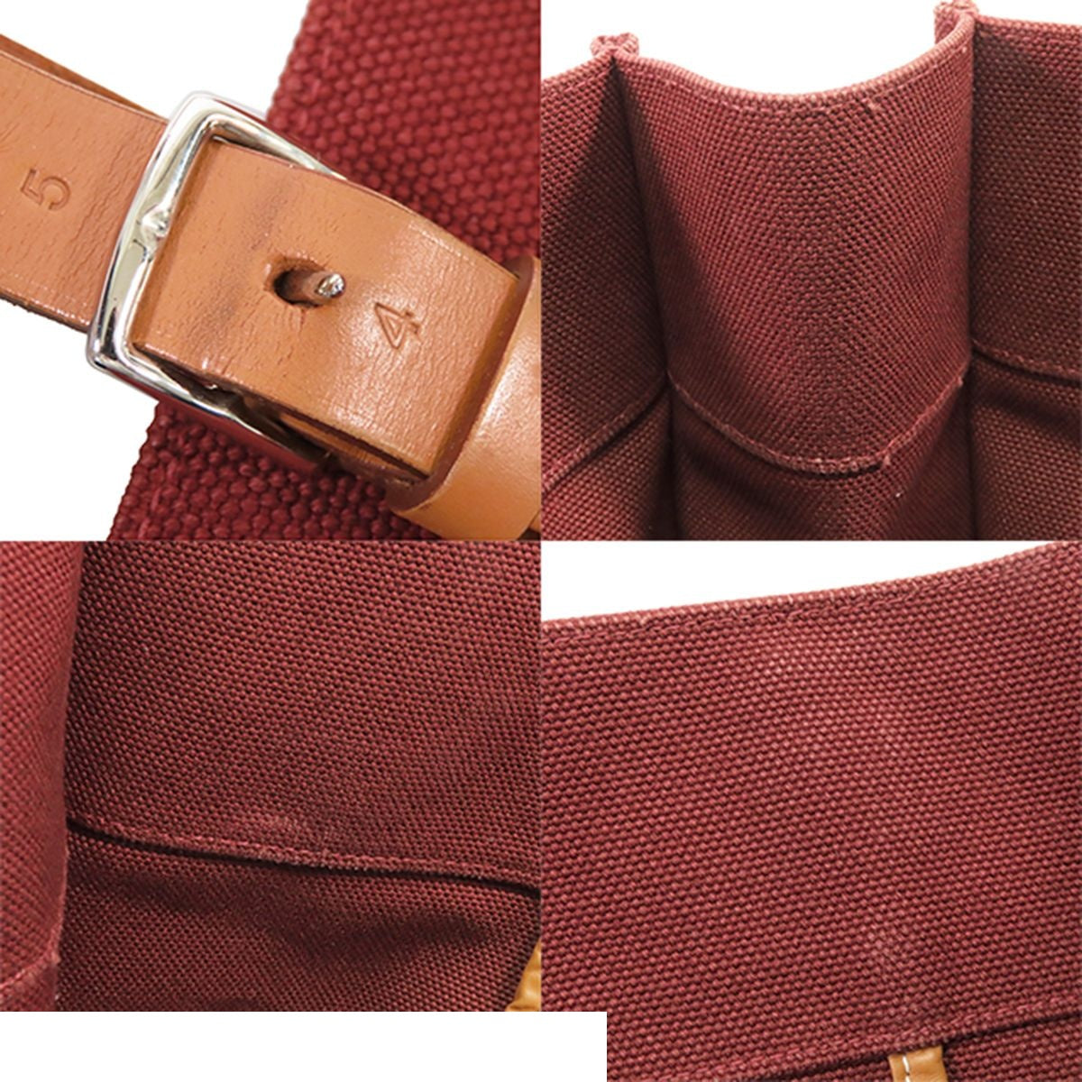 Hermes Etriviere Elan Bordeaux Silver Toilego Tote Bag — view 8