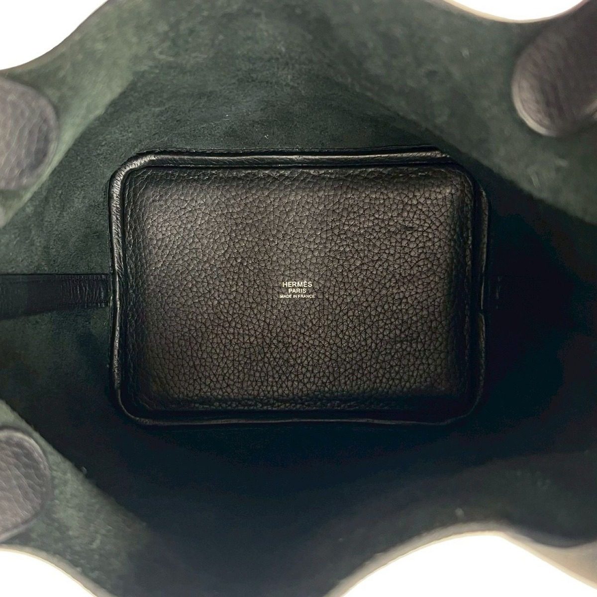 Hermes with Key Picotin Lock PM Taurillon Clemence Leather Handbag Mini Tote — view 9