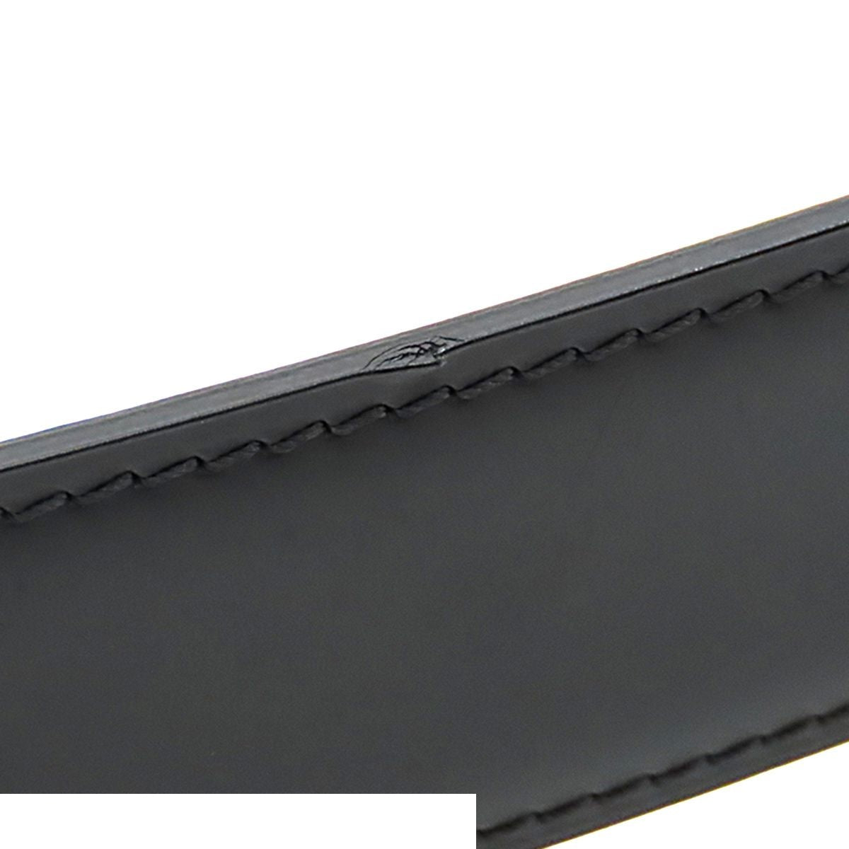 Cartier Torche Black Brown Silver Leather Reversible Belt — view 8
