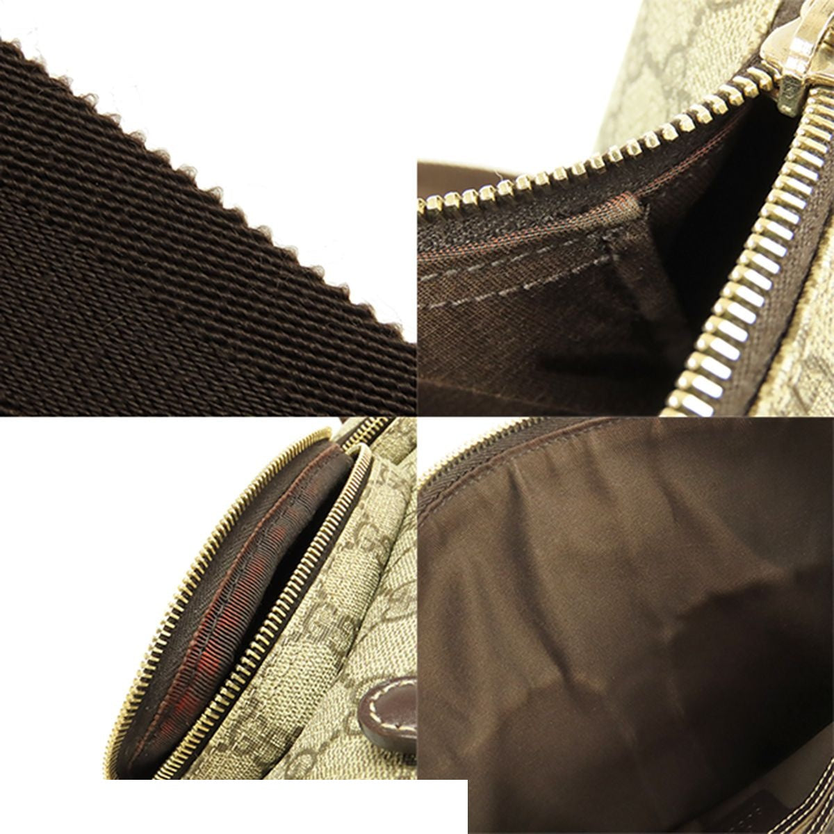 Gucci Shoulder Bag Brown Beige GG Supreme Canvas — view 8