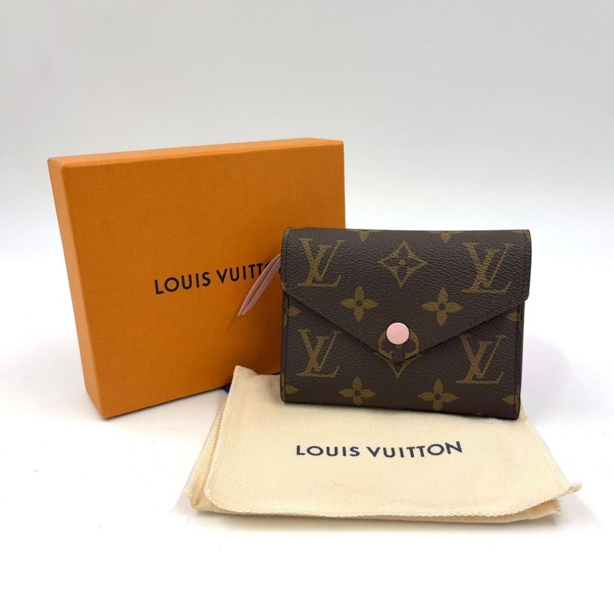 Louis Vuitton Portefeuille Victorine Monogram Rose Ballerine Brown Light Pink — view 15