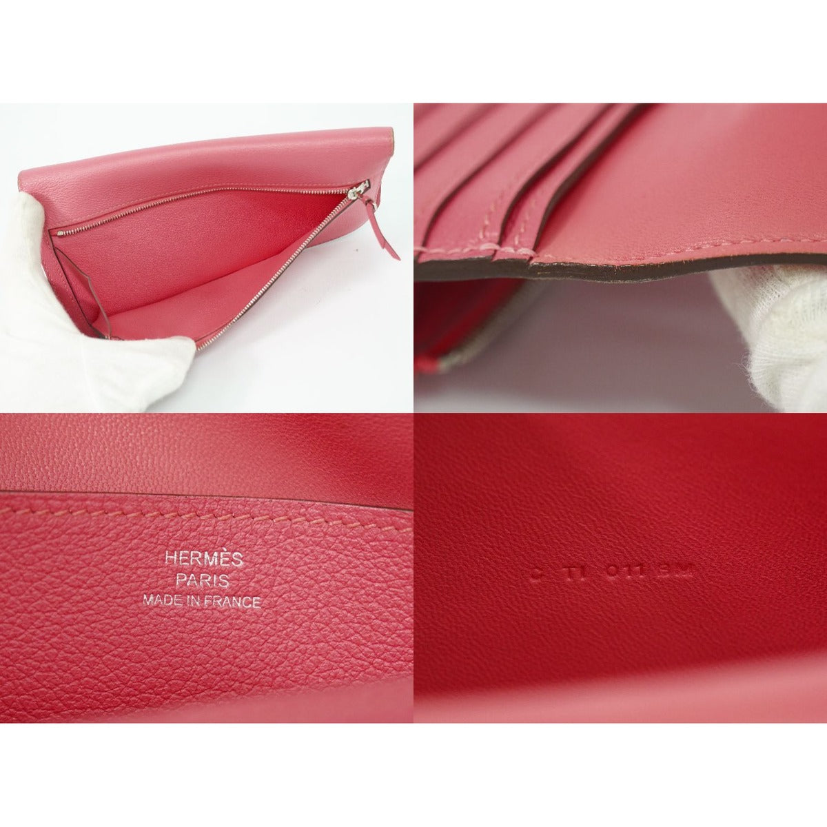 Hermes Dogon Wallet Leather Pink — view 9