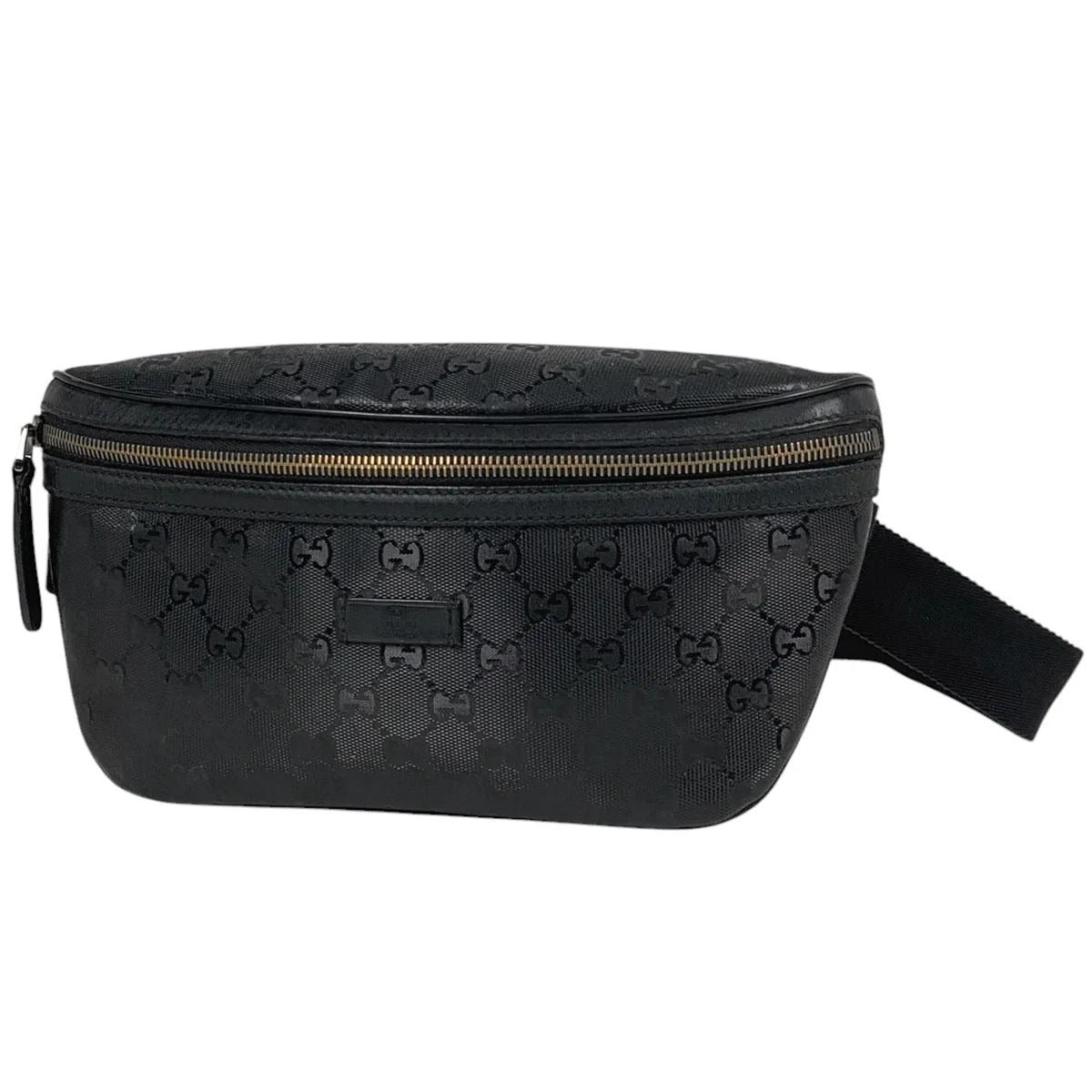 Gucci GG Supreme Imprime Monogram Waist Bag Belt Bag Pouch Mens Black