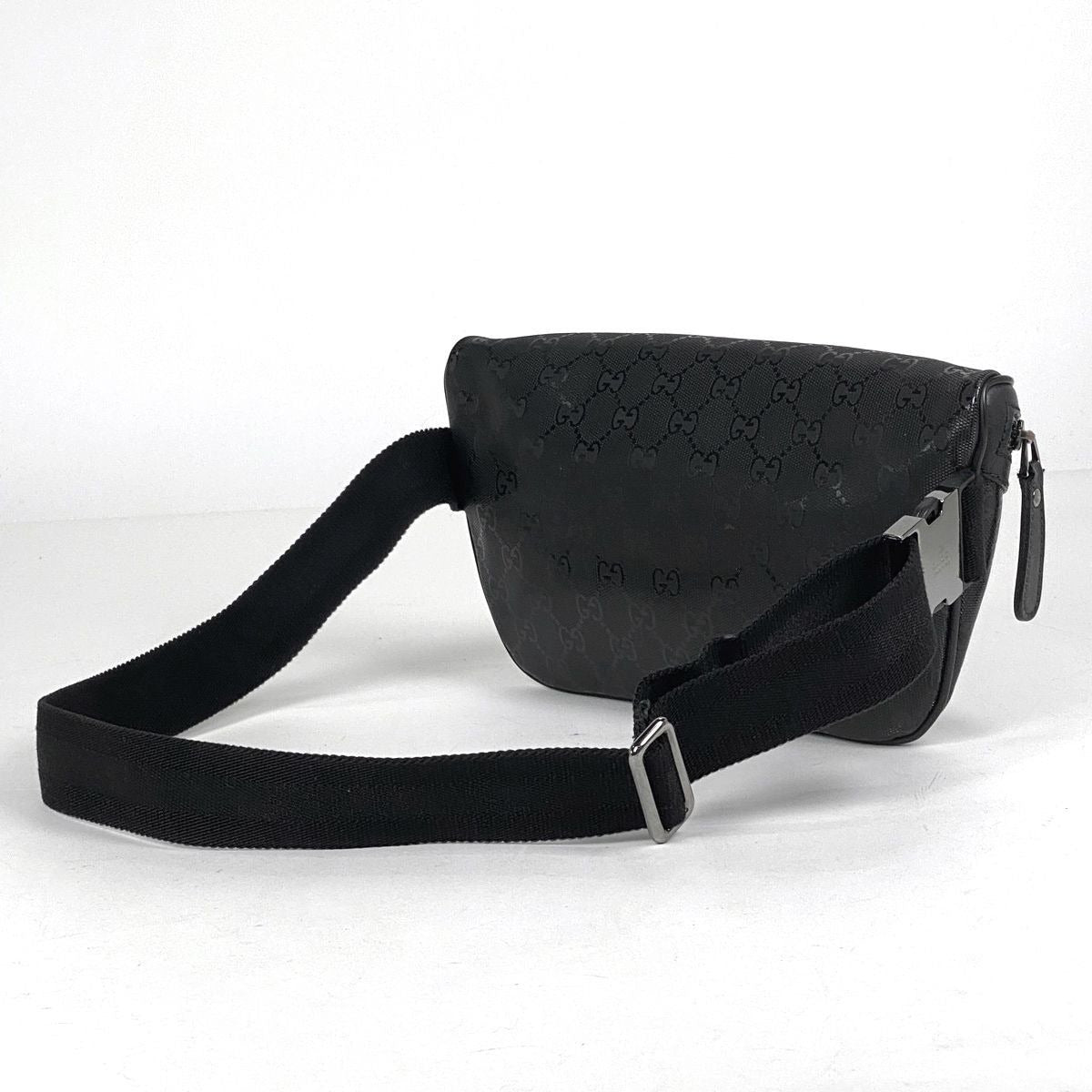 Gucci GG Supreme Imprime Monogram Waist Bag Belt Bag Pouch Mens Black