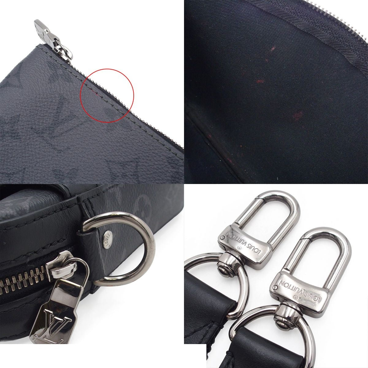 Louis Vuitton Trio Messenger Black Monogram Eclipse Shoulder Bag — view 8