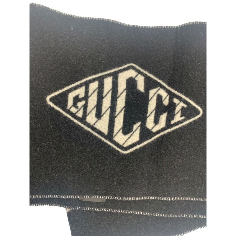 Gucci Scarf 29 X190 cm Diamond Logo Fringe Wool 1404 — view 6