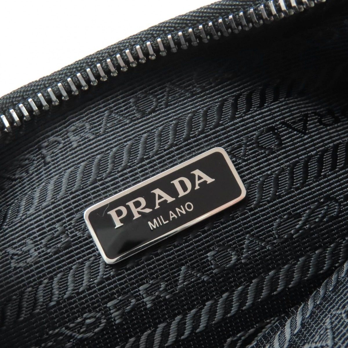 Prada Re Edition 2-Way Shoulder Bag Black with Triangle Logo Pouch — view 12