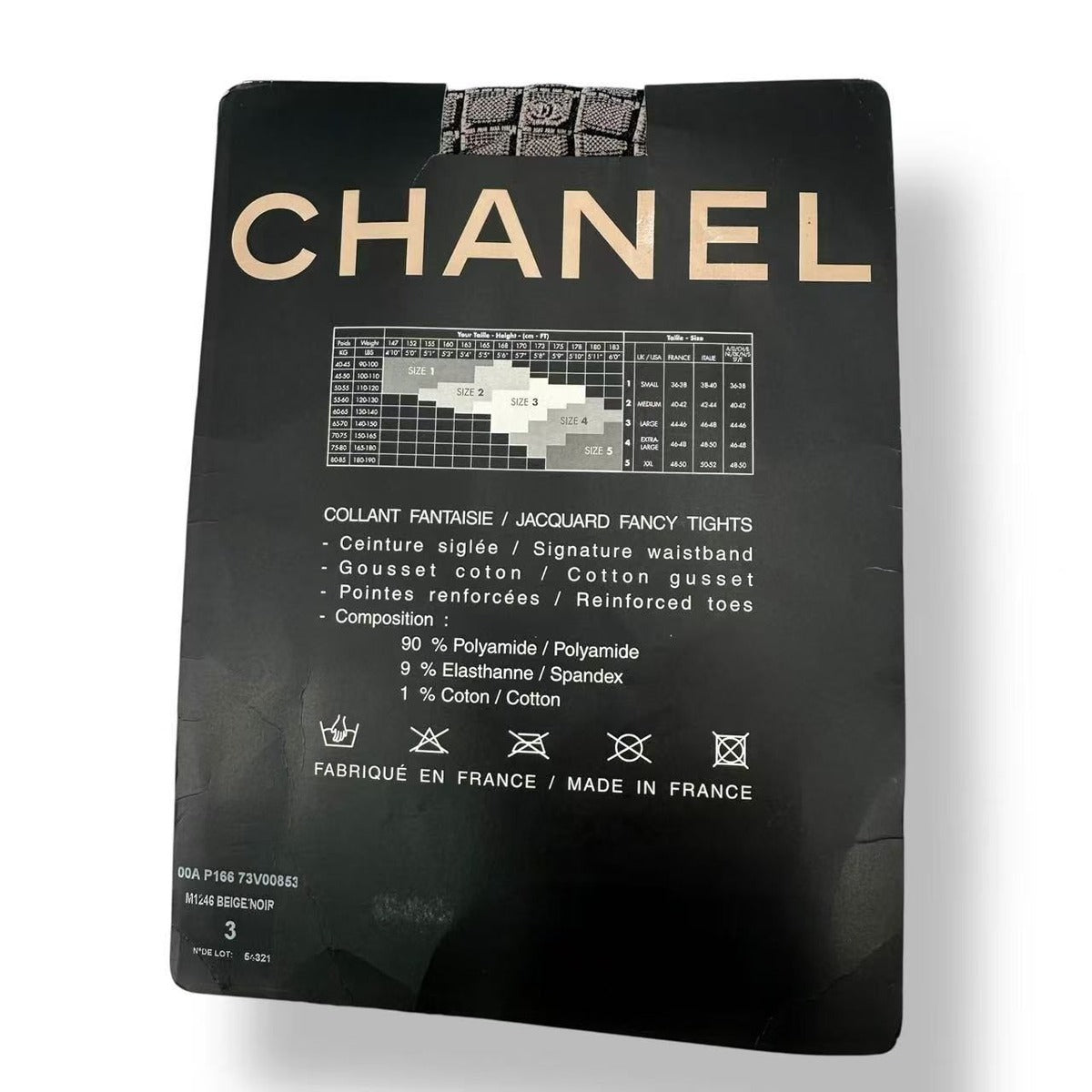 Chanel Stockings CC Logo Tights Gray 3 Shoulder Bag — view 5