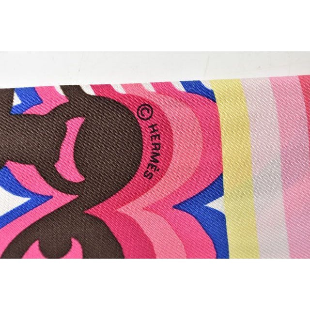 Hermes Twillye Scarf Silk Twill Brides de Gala Pink Multi — view 7