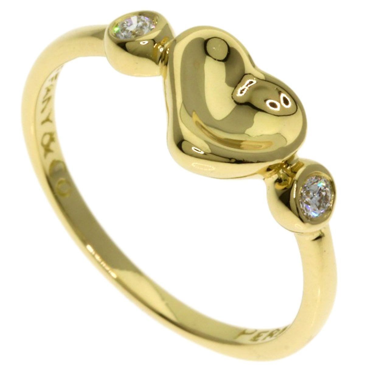 Tiffany & Co Full Heart Diamond Ring 18K Yellow Gold