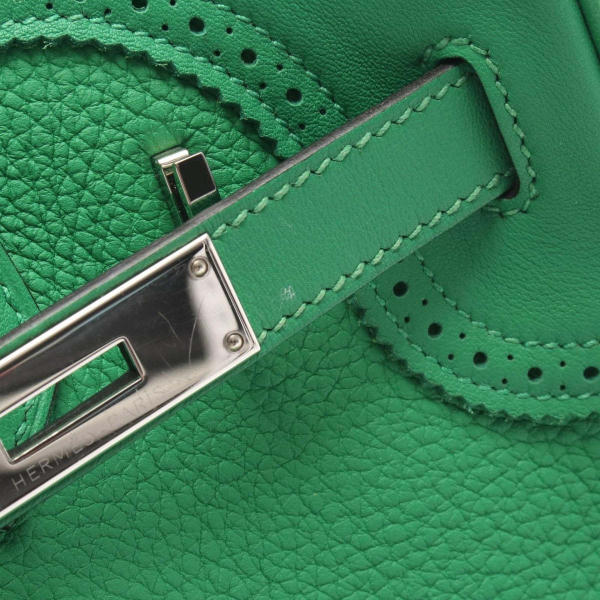 Hermes Handbag Birkin 30 Ghillies Bamboo Leather — view 8