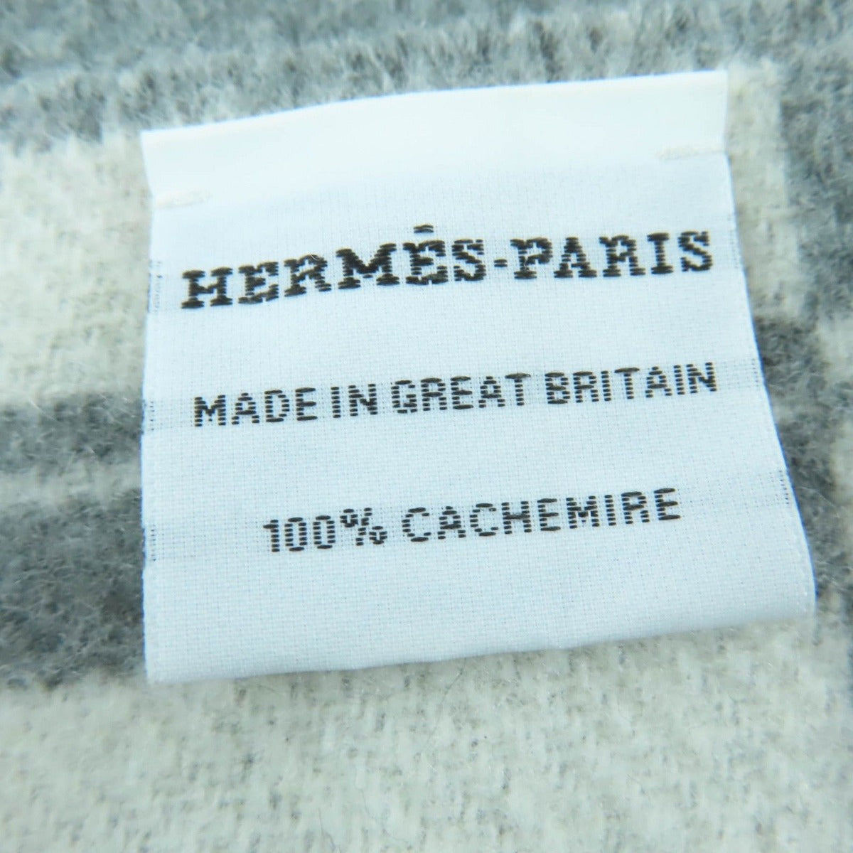 Hermes Band De Repo 100% Cashmere Green Flannel Yvoir Bicolor Muffler Scarf — view 6