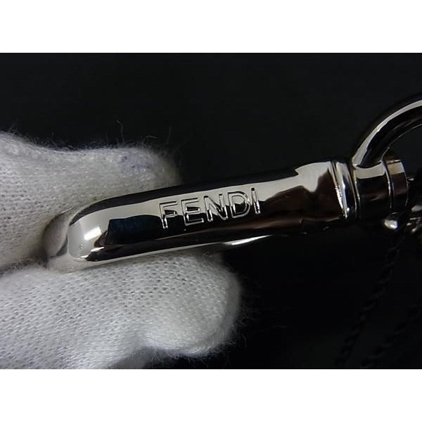 Fendi Key Holder Sling Bag Charm Silver Fr1701 — view 3