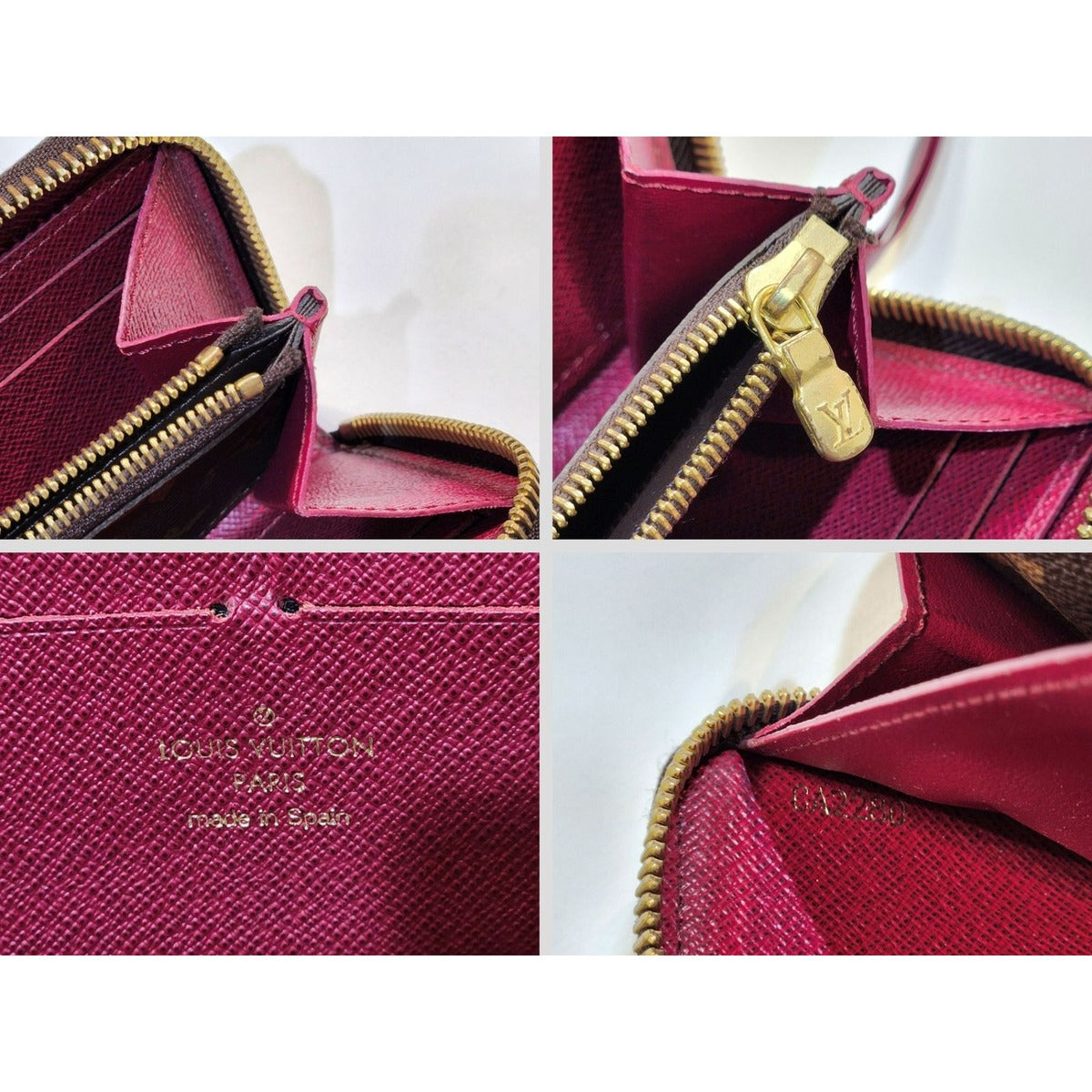 Louis Vuitton Portefeuille Clemence Monogram Fuchsia Zip Around Wallet — view 10