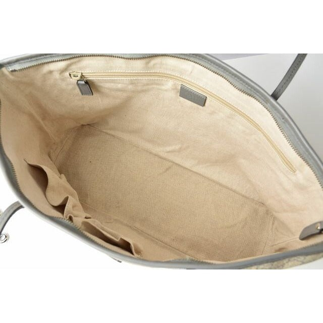 Gucci Tote Bag GG Supreme Canvas Medium Light Grey Beige — view 10