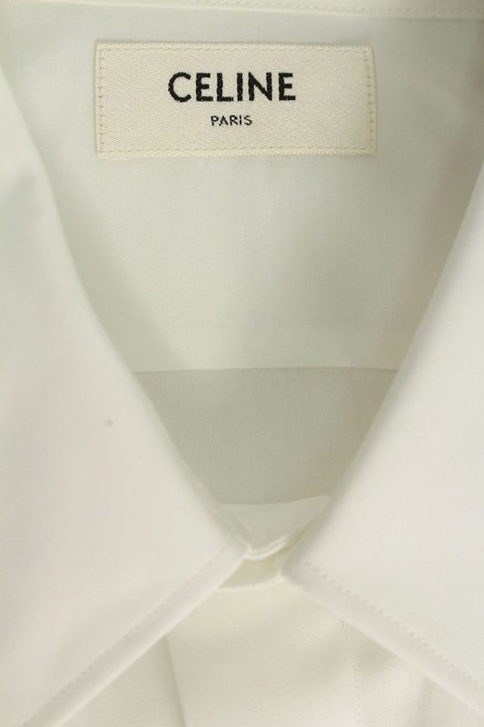 Celine 2c32c091f Triomphe Embroidered Long-sleeved Shirt With Embroidery Men's