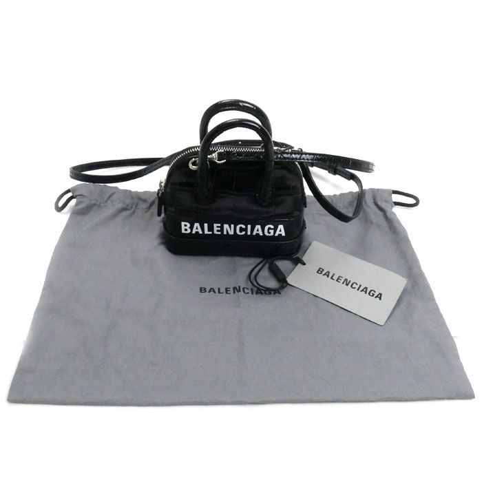 Balenciaga Ville Top Hand Mini Shoulder 2 Way Shoulder Bag Black 639756 Ladies