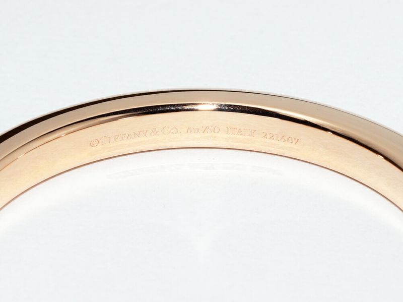 Tiffany & Co Bangle Bracelet 18K Pink Gold Rock Bangle Extra Large