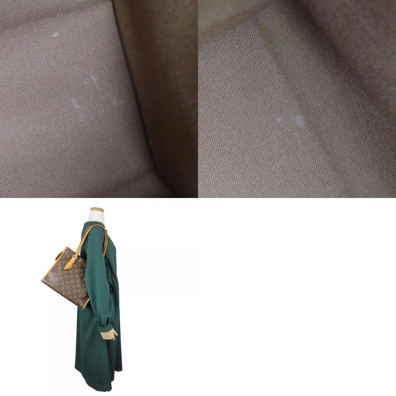 Louis Vuitton Shoulder Bag Popincourt Haut M40007 Monogram Brown Goldhardware