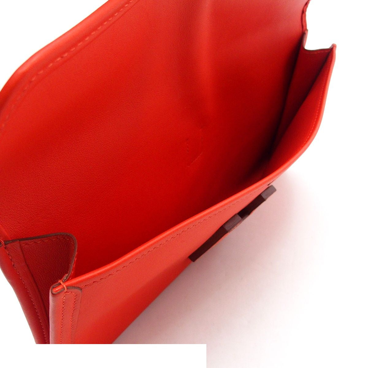 Hermes Jige Elan Capucines Swift Clutch — view 8