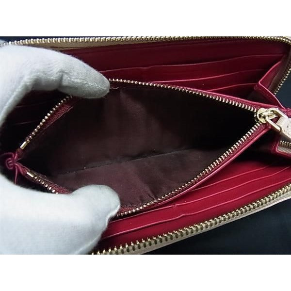 Bvlgari Long Wallet Zip Beige Grained Calfleather — view 6