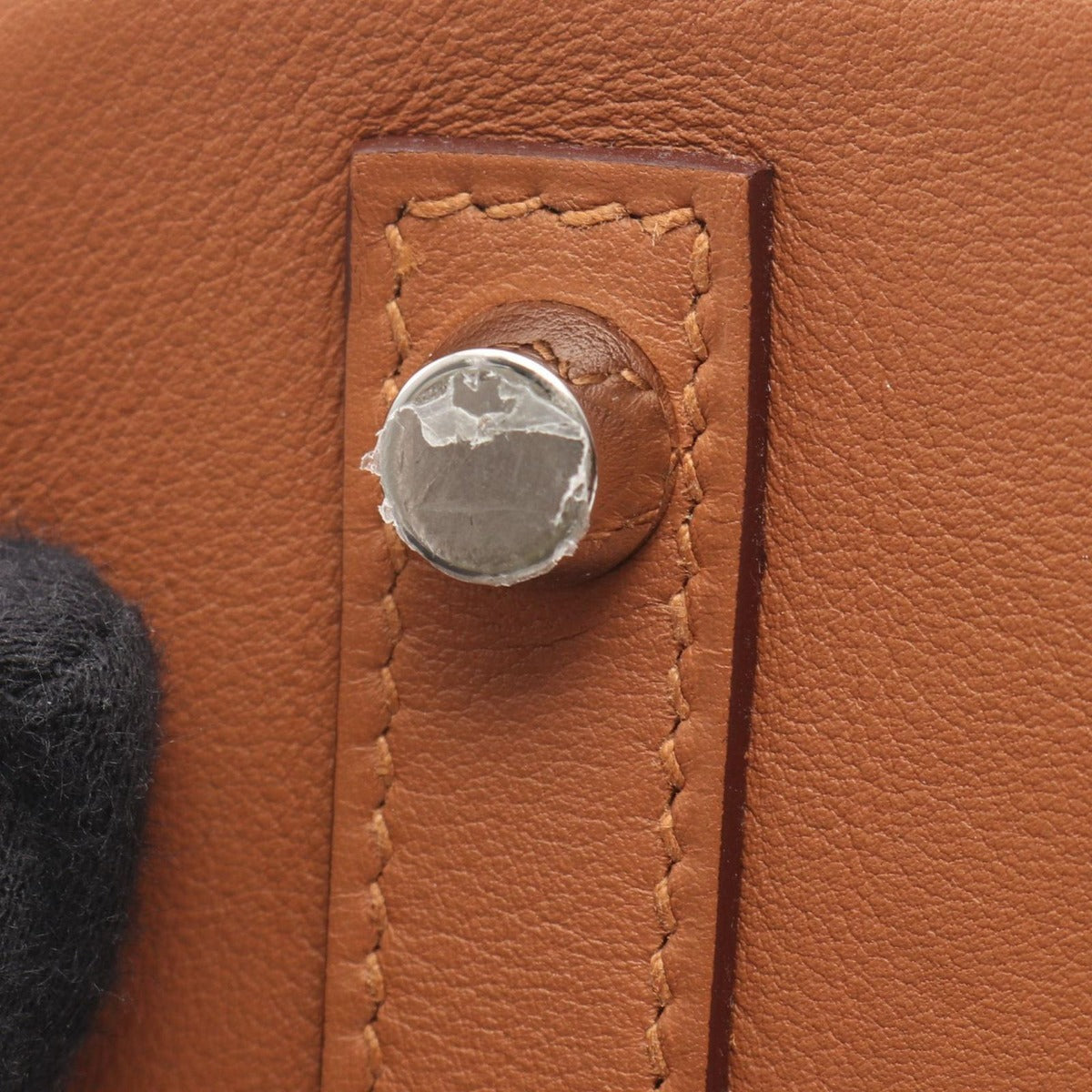Hermes Handbag Birkin 30 Tresage Gold Bleu D'honoru Leather — view 11