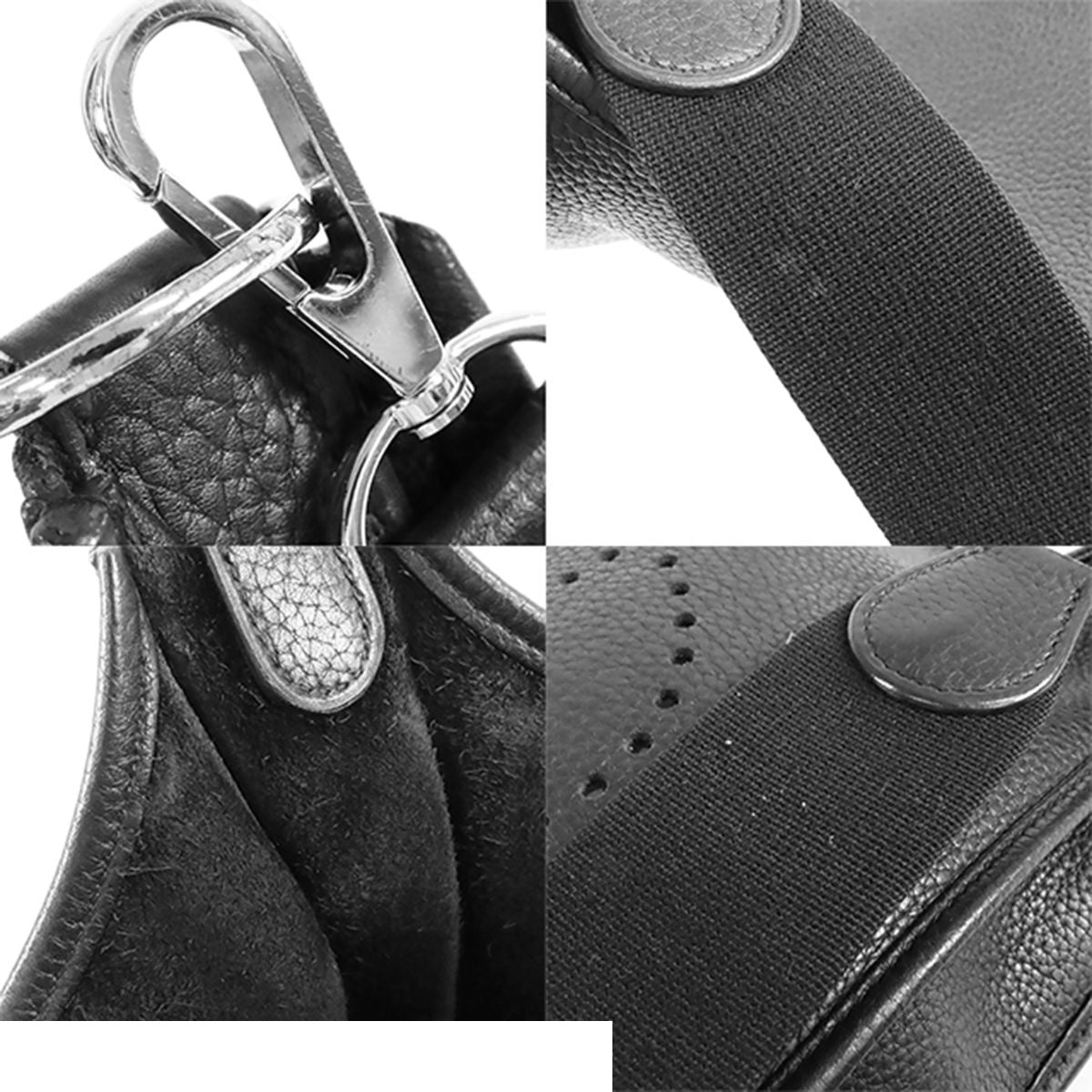 Hermes Evelyne 3 PM Black Silver Taurillon Shoulder Bag — view 8