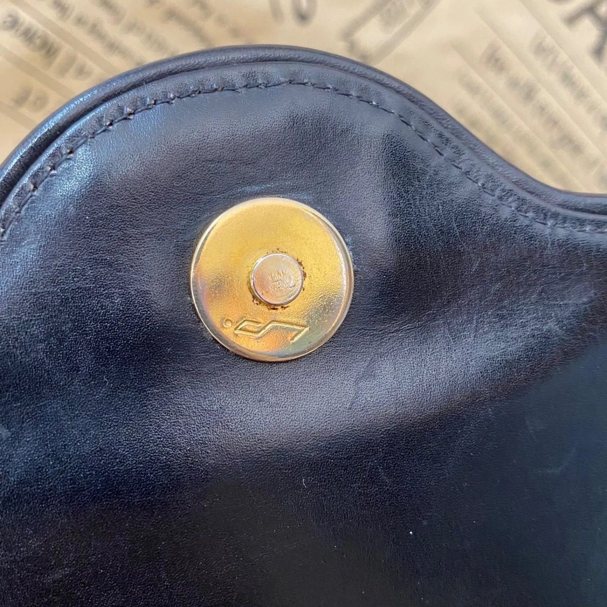 Gucci Vintage Handbag Clutch Pouch Leather Black Travel Business — view 16