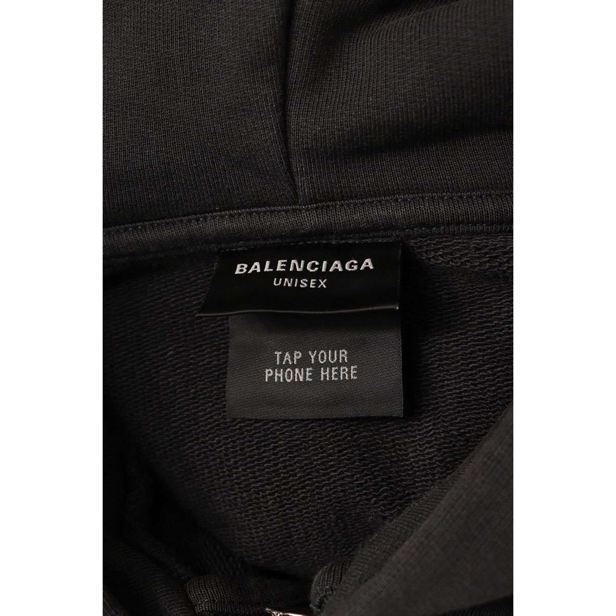 Balenciaga Double Name Embroidery Zip Up Hoodie — view 3