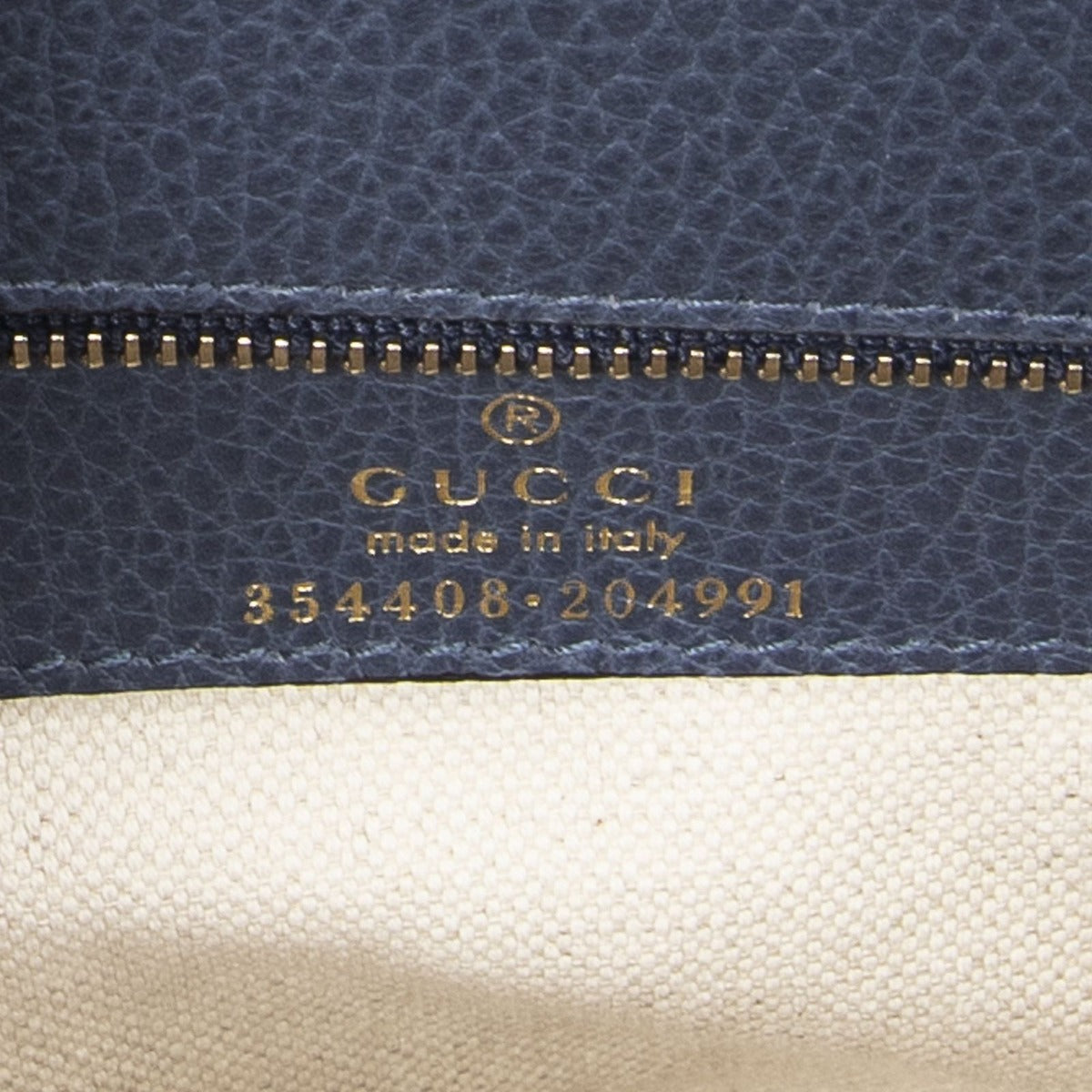 Gucci Small Bicolor Swing Tote Purple Grain Calfskin Leather Tot" — view 10