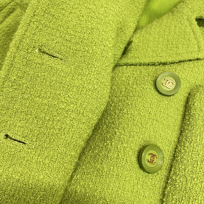 Chanel Jacket Women - Light Green Long Sleeves / Autumn / Winter / Shoulder