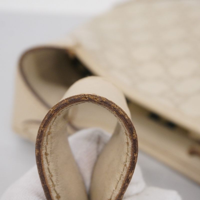 Gucci Shoulder Bag Guccissima 145778 Leather Ivory Beige Gold Hardware Women