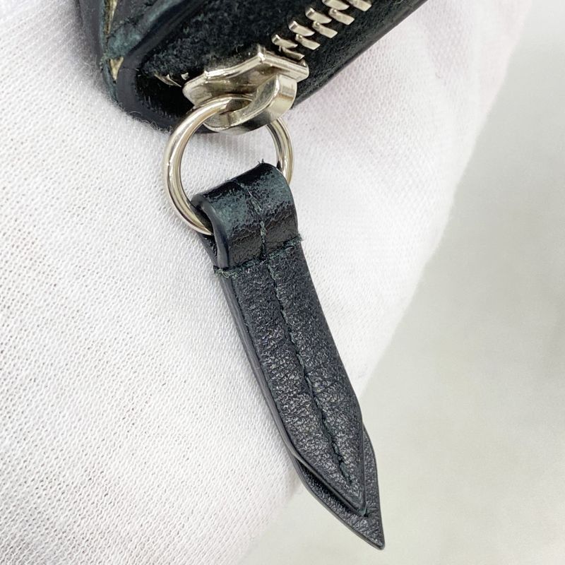 Gucci Long Wallet GG Supreme Arabesque 410102 PVC Leather Black Brown Silver