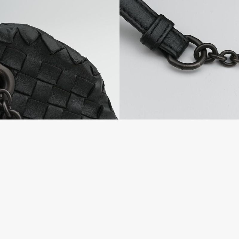 Bottega Veneta Duo Intrecciato Black Lambskin B03448063q