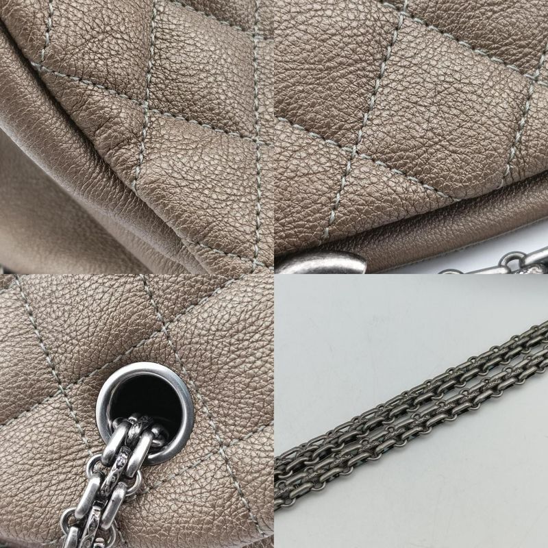 Chanel Mademoiselle Beau Ring Gold Leather A49854 14728456