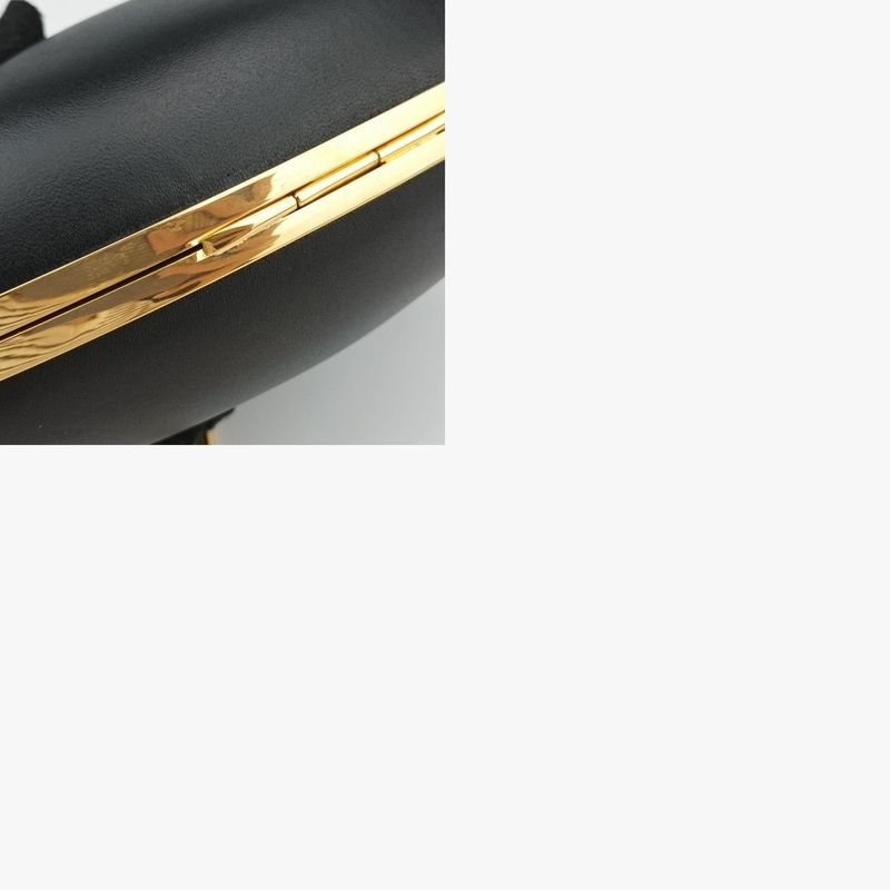 Yves Saint Laurentyves Saint Laurent Love Box Heart Shape Black Leather 466212