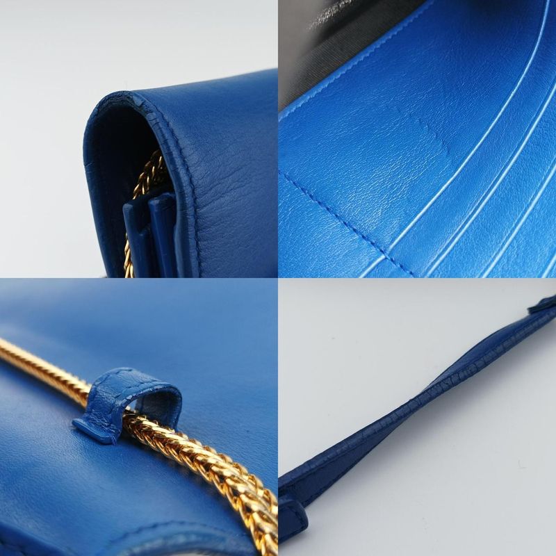 Yves Saint Laurenty Line Blue Leather 348117 Gnc3481170314