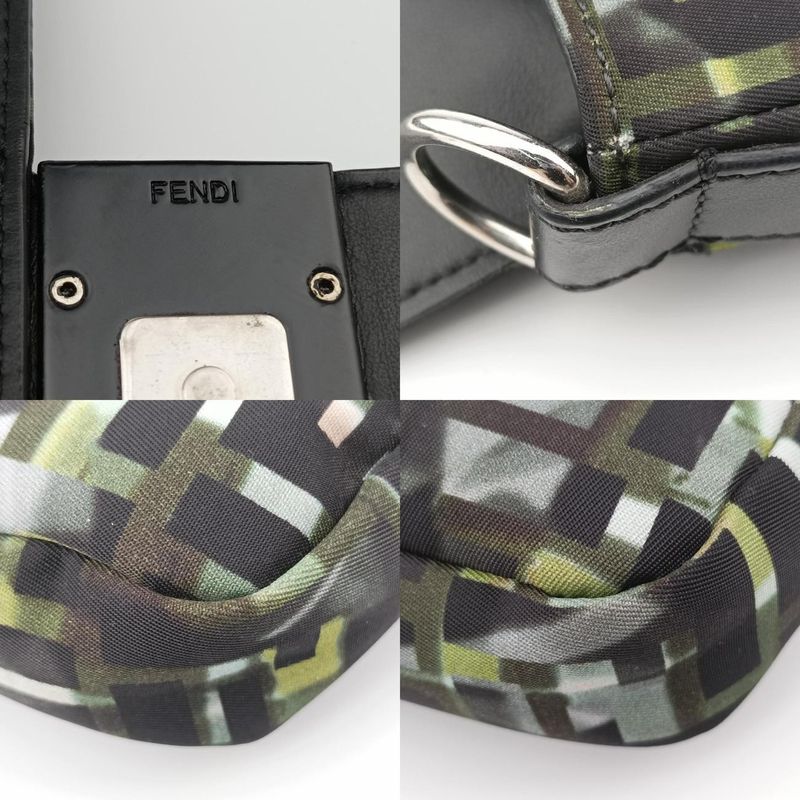 Fendi Baguette Multicolor Nylon And Leather 7va472 ABM8 208-8241