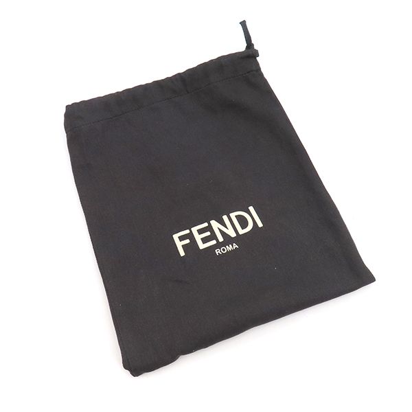 Fendi Shoulder Strap You Leather Brown and Black Gold Hardware Zucca Pattern