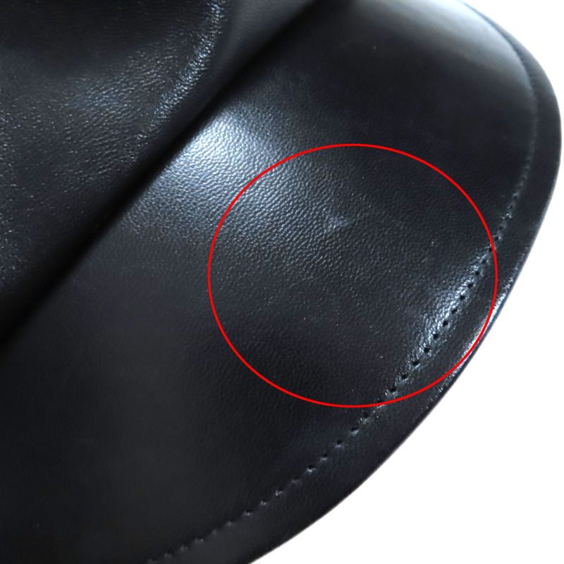 Christian DIOR 05dpa918g700 Lamb Leather Lined 100% Silk Casket Black 58 Made