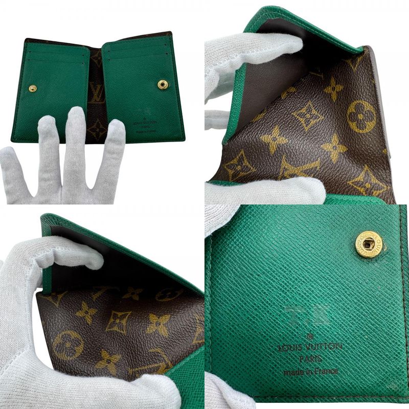 Louis Vuitton M60286 Marie Veil Monogram Card Case Wallet Brand Brown Unisex