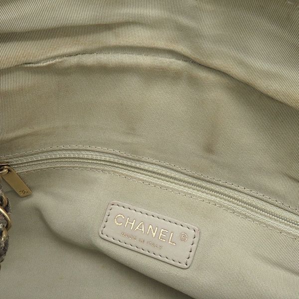 Chanel Shoulder Bag Matelasse Tweed Shoulder Lambskin Tweed Black Vintage