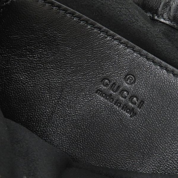 Gucci Shoulder Bag GG Marmont Small Leather Black Vintage Hardware Black Chain